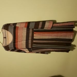 New stunning dress. Multi colored. Long sleeves. Dress up or down